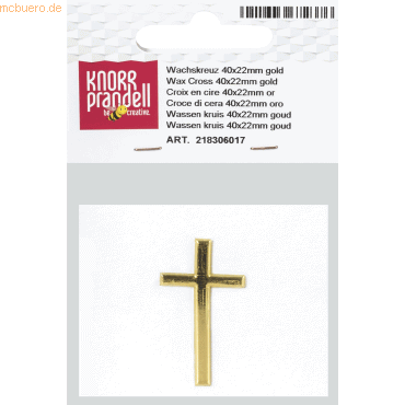 4011643672376 - 6 x Wachs-Kreuz 40x22mm gold