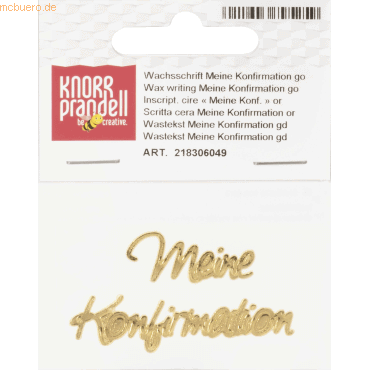 4011643795259 - 6 x Wachsschrift Meine Konfirmation 10 cm gold