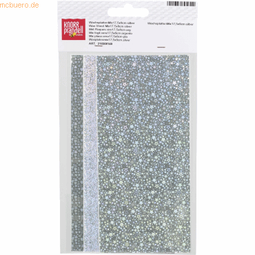 4011643795822 - Verzierwachs Sortiment 175x80x05mm Hologram silber VE=