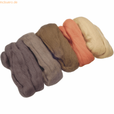 4011643835153 - 3 x Merinowolle-Mix beige orange hellbraun mocca du