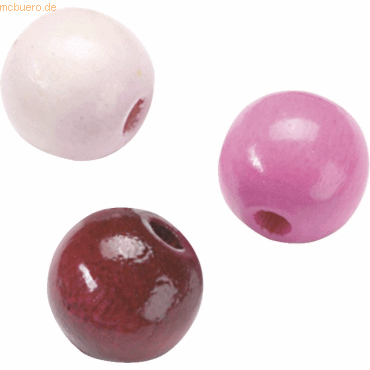 4011643959255 - 5 x Holzperlen 6mm VE=125 Stück lila pink