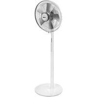 4011689868207 - Unold Standventilator Silverline White 50 Watt (Hochglanz Design Metall 3 Geschwindigkeitsstufen Oszillation Kühler Lüfter)