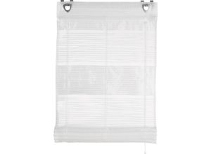 4011714515861 - Raffrollo HOME WOHNIDEEN Sarnia Raffrollos Gr 135 cm Hakenaufhängung 80 cm weiß Raffrollos halbtransparent