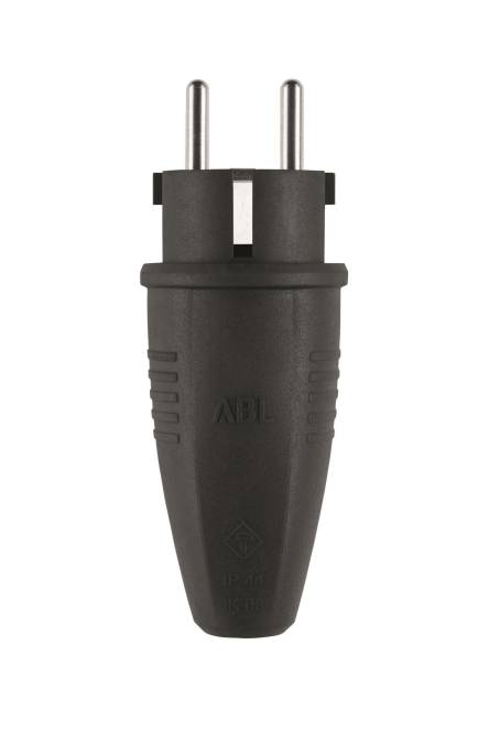 4011721188683 - ABL Gummi Schuko-Stecker 100000039 (TPE) schwarz IP44 bis 3x 25mm 4011721188683 - ABL Gummi Schuko-Stecker 100000039 (TPE) schwarz IP44 bis 3x 25mm