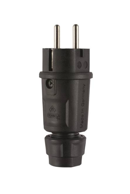 4011721188935 - ABL Hightech Stecker SCHUKO 100000064 fr-be Elamid schwarz IP54