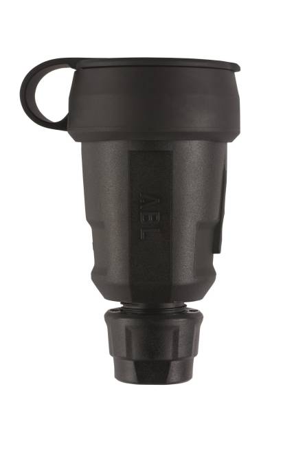 4011721189178 - ABL Hightech Kupplung SCHUKO 100000080 Elamid schwarz Manschette IP44 Typ 1580