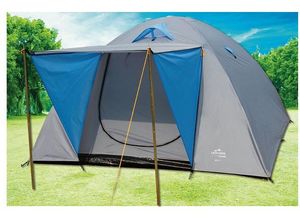 4011739411223 - Kuppelzelt Iglu Zelt 3 Personen Campingzelt wasserdicht winddicht Ventilation Zelte Gr B H L 210 cm x 130 cm x 205 cm grau (grau blau) Familienzelte