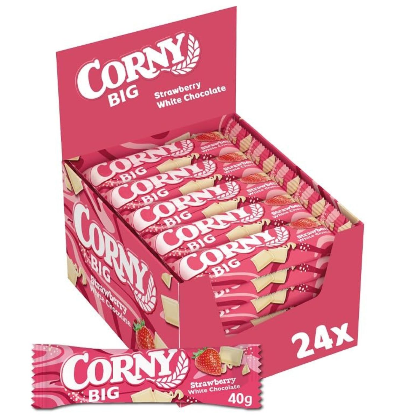 4011800001179 - Corny BIG Strawberry Weiße Schokolade 24x40g