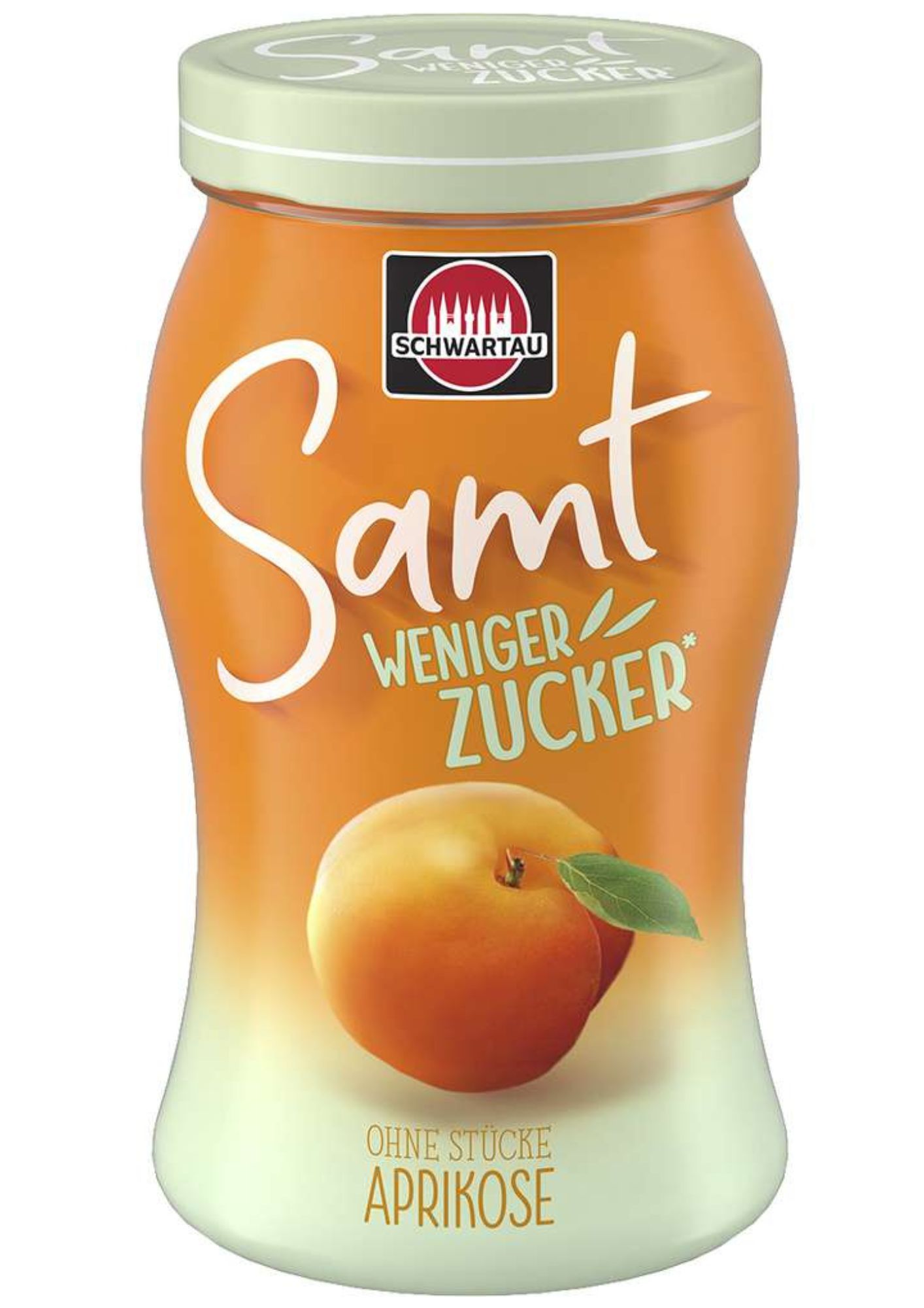 4011800174118 - Fruchtaufstrich SAMT WENIGER ZUCKER Aprikose von Schwartau 255g