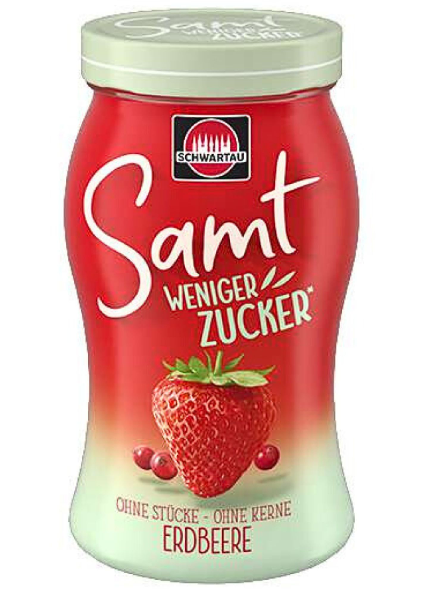 4011800174217 - Fruchtaufstrich SAMT WENIGER ZUCKER Erdbeer von Schwartau 255g