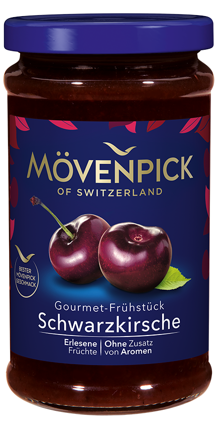 4011800212018 - Fruchtaufstrich GOURMET-FRÜHSTÜCK Schwarzkirsche von Mövenpick 250g