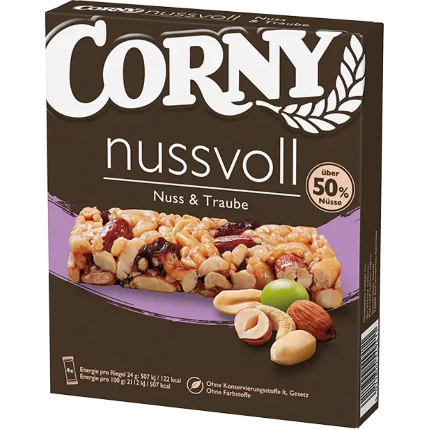 4011800549411 - Nussvoll Nuss & Traube Müsliriegel von Corny 4x24g