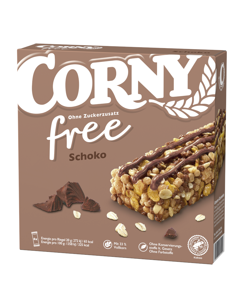 4011800571214 - Müsliriegel FREE Schoko von Corny 6x20g