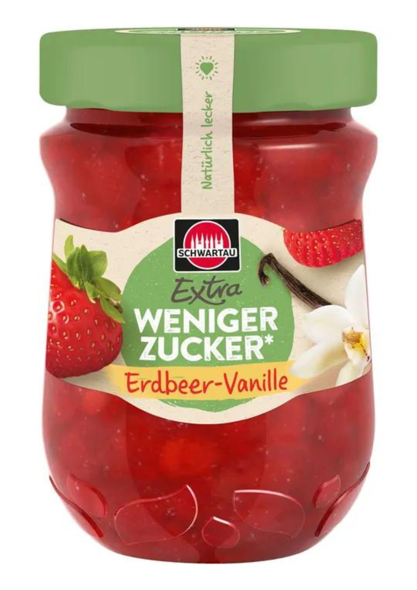 4011800845414 - Brotaufstrich WENIGER ZUCKER Erdbeer-Vanille 300g