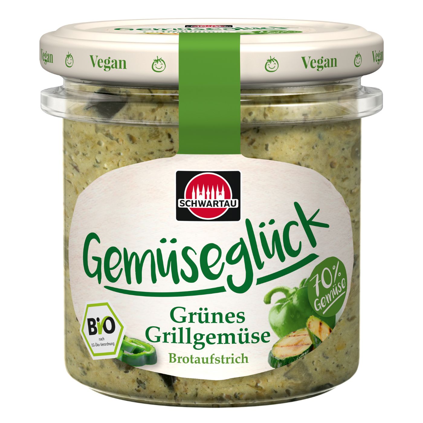 4011800886103 - Brotaufstrich GEMÜSEGLÜCK Grünes Grillgemüse von Schwartau 135g