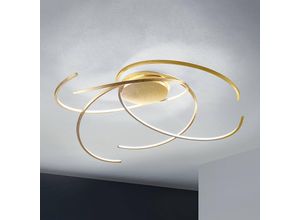 4011895433237 - Space - LED-Deckenlampe 80 cm Blattgold