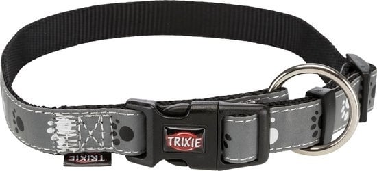 4011905122212 - Trixie Hundehalsband Silber Reflektierend Schwarz Silbergrau - 22-35 cm