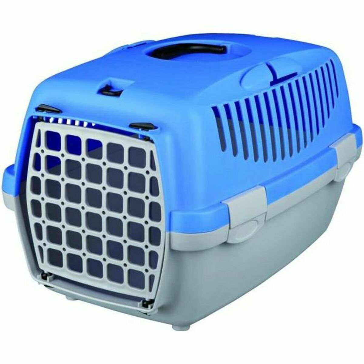 4011905398129 - Trixie Transport Box Capri 1 Dark Grey Pastel Blue XS 32x31x48cm Up to 6kg
