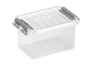 4012086025453 - Aufbewahrungsbox Kunststoff Q Line Transparent 04 Liter 62 (H) x 118 (B) x 77 (T) mm 6 Stück