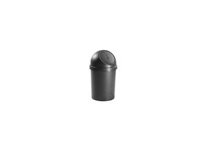 4012086079708 - helit Push-Abfallbehälter aus Kunststoff Volumen 45 l HxØ 700 x 400 mm schwarz VE 2 Stk