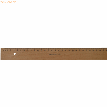 4012108045407 - Holz-Lineal FL230 30 braun 30cm mit Tuschekante