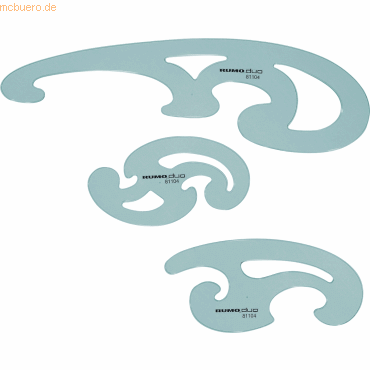 4012108066600 - Burmesterkurven-Set Rumo-Duo 81104 transparent Kurvenlängen 13cm 17cm 32cm 4012108066600 Rumold