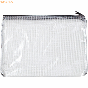 4012108159906 - Mesh-bag A3 Netzgewebe Reißverschluss transparent schwarz