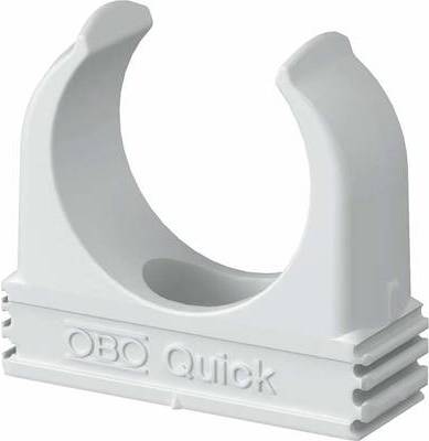 4012195586159 - OBO 2955 F M25 RW Quick-Schelle flammwidrig M25 PP rws RAL9010 2149363 (Inhalt 100 Stück)
