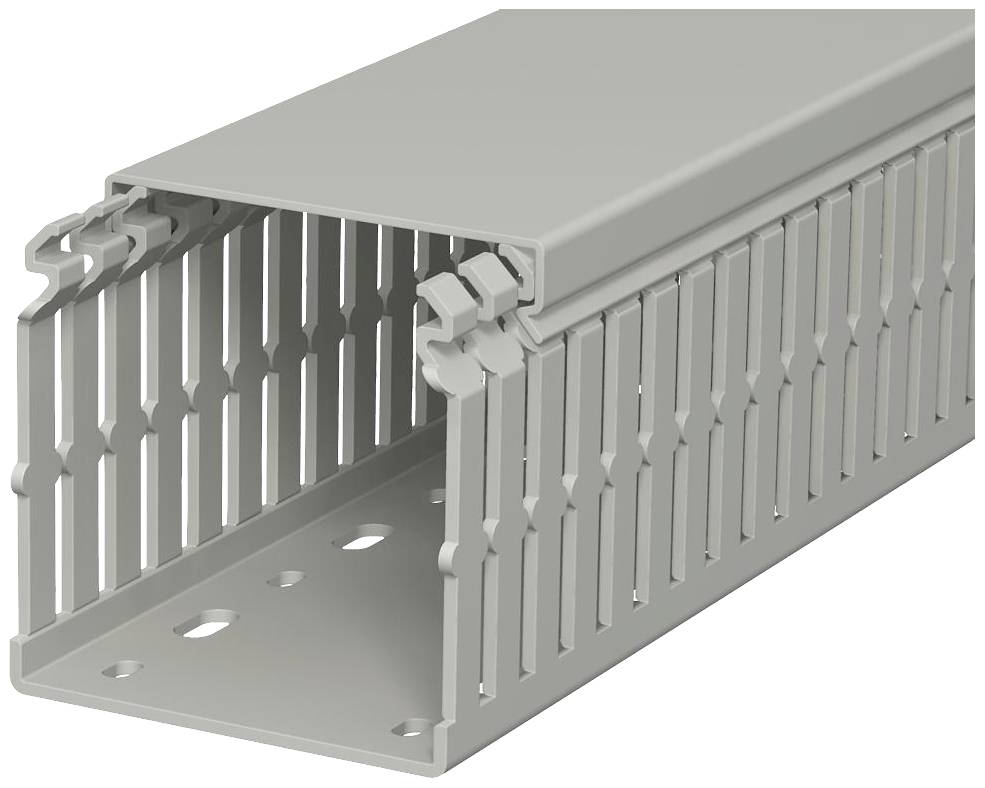 4012196013555 - OBO LKV N 75075 Verdrahtungskanal 75x75x2000 PVC steingrau RAL7030 6178426 (Inhalt 2 Stück)