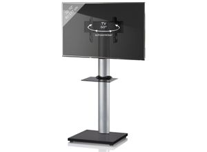 4012246170283 - TV Standfuß mit Zwischenboden Alu Fernseh Ständer Maße ca H 174 x B 68 x T 54 cm – Onu