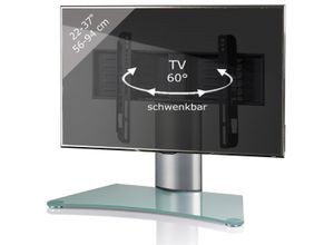 4012246170856 - Ebuy24 - Windoxa Mini Fernsehtisch mit Glasfuss Silberfarbig Mattglas - Silber