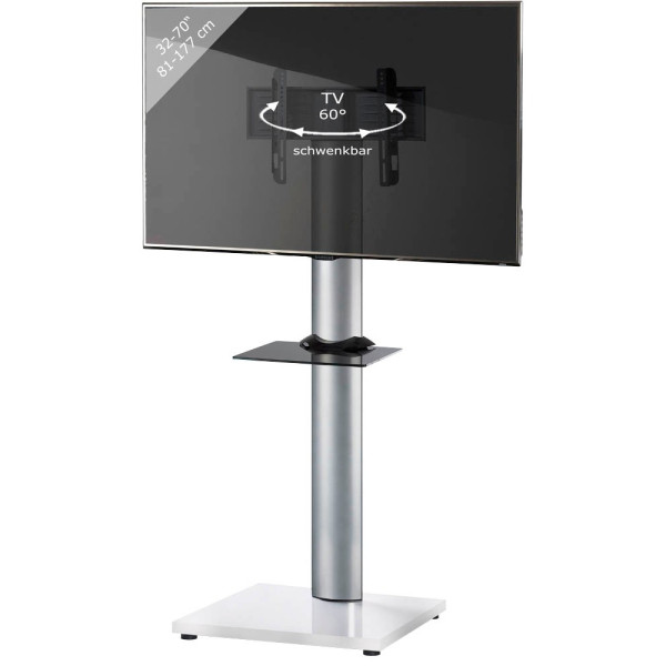 4012246172324 - TV-Ständer Onu weiß silber schwarzglas 4012246172324 VCM