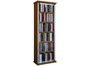 4012246210293 - Holz CD DVD Stand Regal Schrank Aufbewahrung Standregal Ständer Classic Glastür