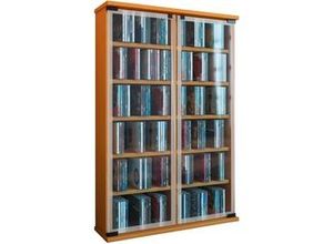 4012246300536 - Holz CD DVD Stand Regal Schrank Aufbewahrung Standregal Galerie Glastür