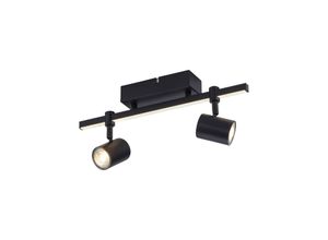 4012248365434 - Led Wand- und Deckenleuchte Barik in Schwarz 2x GU10 - black - Paul Neuhaus