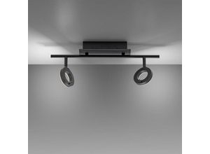 4012248365946 - Led Deckenleuchte Sileda in Schwarz 2x 64W 1700lm - black - Paul Neuhaus