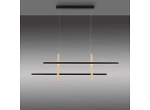 4012248373545 - Led Pendelleuchte Barra in Schwarz und Gold 4x 95W - black - Paul Neuhaus