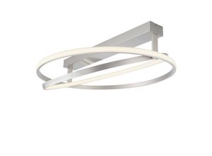 4012248373590 - Q-smart - led Deckenleuchte Q-Beluga in Silber 2x 19W 4800lm - Messing-matt