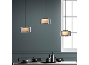 4012248383070 - Paul Neuhaus LED-Hängelampe Rika schwarz Länge 71 cm Glas