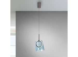 4012248383599 - Paul Neuhaus LED-Pendellampe Zula blau Ø 15 cm Glas