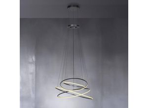 4012248384466 - PURE LED-Hängeleuchte E-Flying Rings grau Ø 110 cm CCT