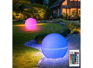 4012248386842 - Gartendeko Erdspieß LED Gartenlampe dimmbar mit Fernbedienung Kugellampe Stecklampe Terrassenlampe Außenlampe RGB Farbwechsel 85W 806lm