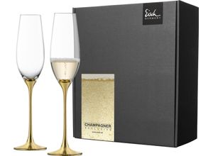 4012348209034 - Sektglas EISCH Champagner Exklusiv Trinkgefäße Gr x 28 cm 180 ml 2 tlg goldfarben Kristallgläser Auflage in Echtgold 180 ml 2-teilig