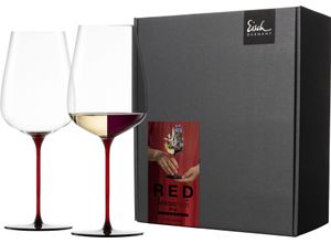 4012348249115 - Weinglas EISCH RED SENSISPLUS Trinkgefäße Gr Ø 100 cm x 253 cm 740 ml 2 tlg rot (transparent und schwarz) Weingläser Dekanter