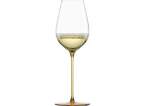 4012348249634 - Champagnerglas EISCH INSPIRE SENSISPLUS Trinkgefäße Gr Ø 79 cm x 242 cm 400 ml 2 tlg gelb (amber) Kristallgläser die Veredelung der Stiele erfolgt in Handarbeit 400 ml 2-teilig