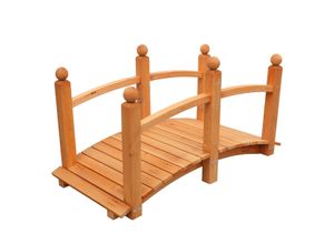 4012379439035 - Zierbrücke PROMADINO Luise Gartenfiguren braun (honigbraun) Deko BxTxH 63x128x69cm aus FSC-zertifiziertem Holz