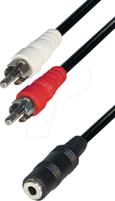 4012386010463 - Adapterkabel Klinke- Cinch 02 m (2 x Cinch-Stecker auf Klinkenkupplung stereo)