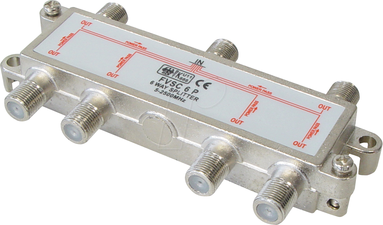 4012386037958 - MATR FVSC6PL - Verteiler 5-2500 MHz 6-fach 163 dB 4012386037958 - MATR FVSC6PL - Verteiler 5-2500 MHz 6-fach 163 dB