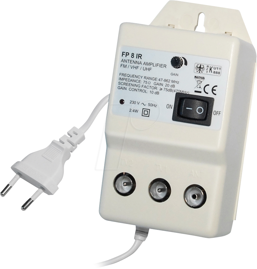 4012386038467 - MATR FP8IRL - 2 Geräte Antennenverstärker 20 dB 47-862 MHz 4012386038467 - MATR FP8IRL - 2 Geräte Antennenverstärker 20 dB 47-862 MHz