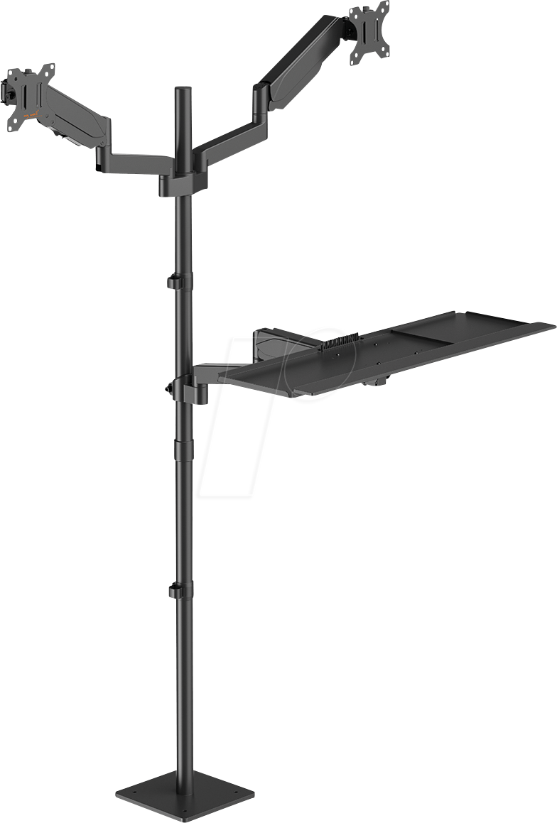 4012386137603 - MYW HP124L - Arbeitsstation 2x Monitor- + Tastaturhalterung